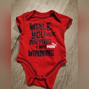 Puma Red Baby One Piece